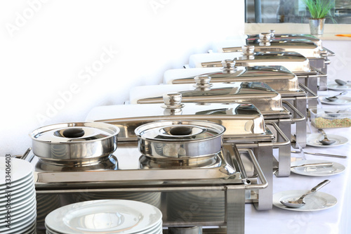 Fototapeta Naklejka Na Ścianę i Meble -  Event Catering Konzept. Eine große Auswahl an kaltes  und warmes Buffet für Ihre Veranstaltung