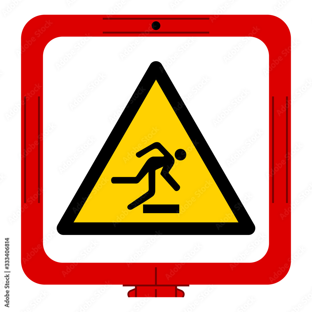 Warning Obstacles Symbol Sign, Vector Illustration, Isolate On White Background Label .EPS10 Warning Obstacles Symbol Sign, Vector Illustration, Isolate On White Background Label .EPS10