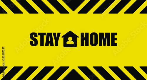 stay home sign on white background © selim