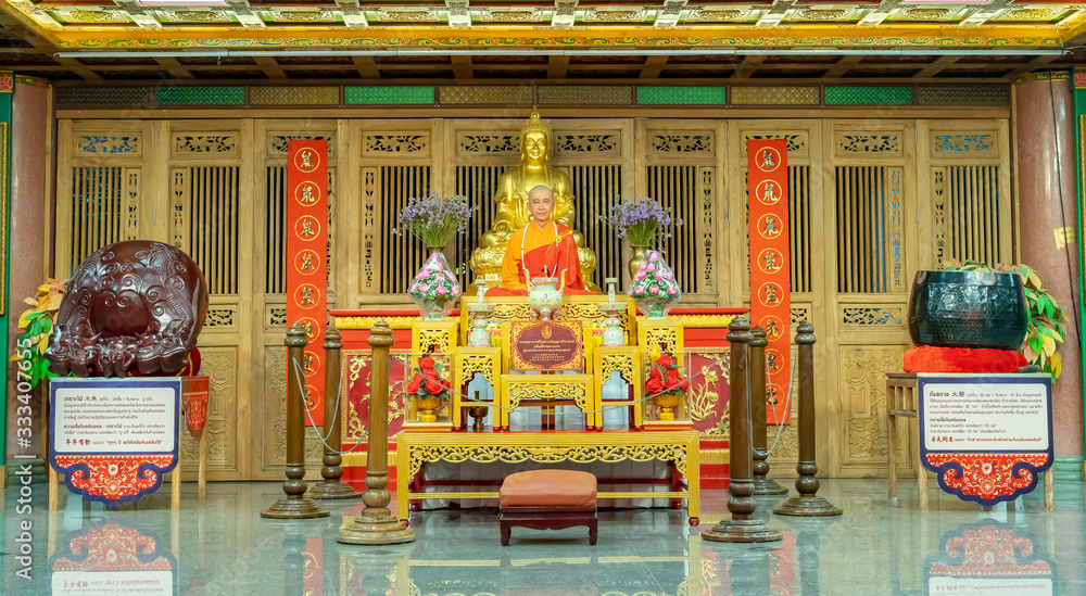 Wax statue Former abbot That has built this temple Built as a memorial Located inside Wat Leng Nei Yi 2 or Borom Rachanaphisek Anusorn Temple, Nonthaburi Thai
