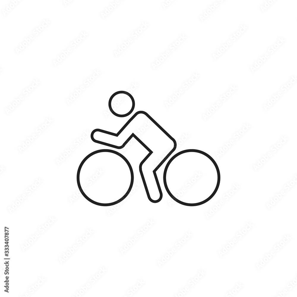 Bike line icon vector logo template flat style Bike line icon vector logo template flat style