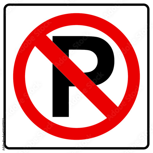 Parking symbol and No parking sign.Parking and No parking sign