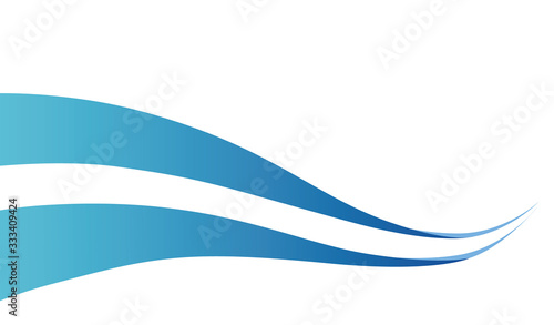 Vector illustration of two streamlined ribbons