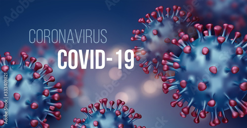 Coronavirus 2019-nCov novel coronavirus concept background. Realistic Vector illustration