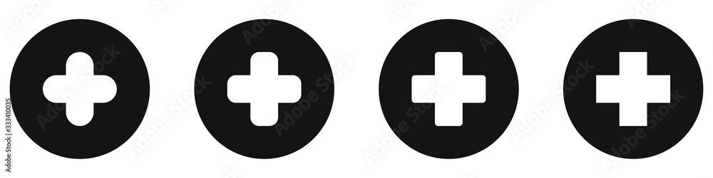 Set of medical symbols. Medical vector icons. Various medical crosses.Vector illustration. Set of medical symbols. Medical vector icons. Various medical crosses.Vector illustration.