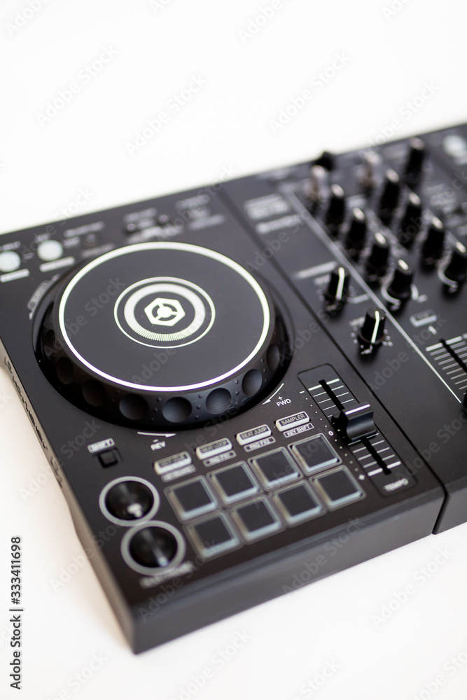 dj controller on a white background dj controller on a white background
