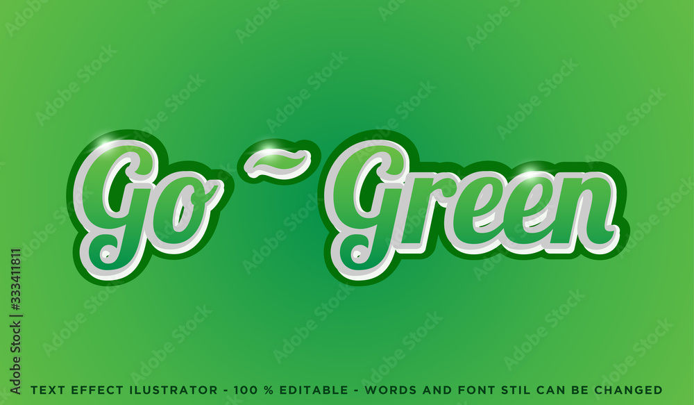 Go Green Stylized Lettering Text, Fonts & Template Vector Alphabet Go Green Stylized Lettering Text, Fonts & Template Vector Alphabet