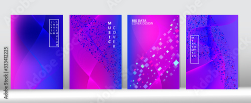 Big Data Neon Tech Magazine. Colorful Geometric Music Wallpaper Computing Gradient 