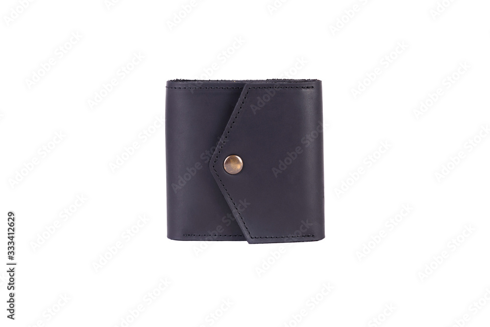 Natural leather wallet isolated on a white background Natural leather wallet isolated on a white background
