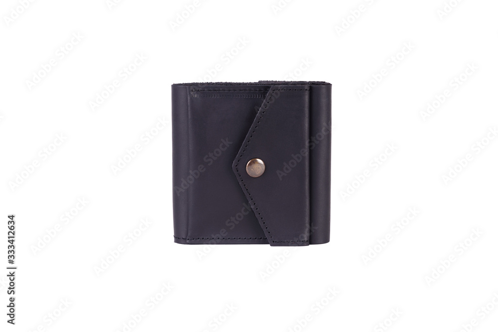Natural leather wallet isolated on a white background Natural leather wallet isolated on a white background