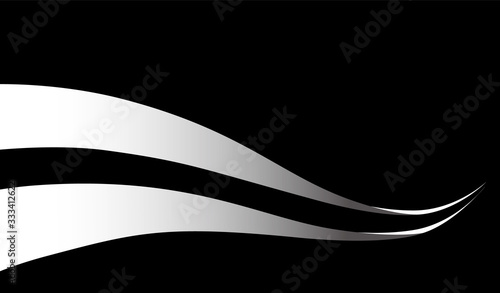 Vector illustration of two streamlined ribbons
