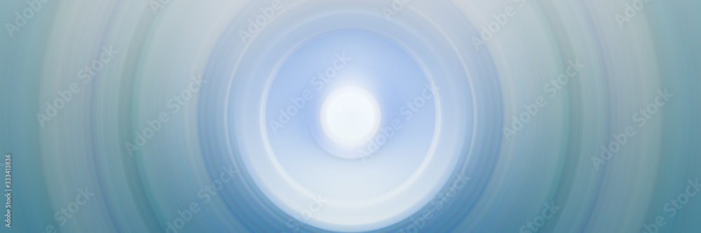 Blue abstract background. Divergent circles. Circle in center of background.
