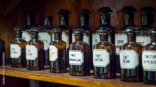 Old drug store, pharmacy museum in Wroclaw, Poland