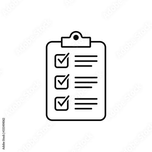 Clipboard line icon. Checklist sign symbol for web site and app design.