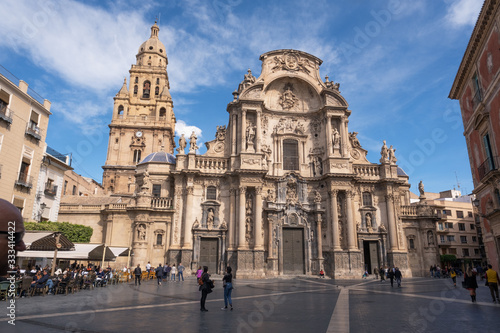 Murcia Cathedral in the square of Cardinal Belluga
