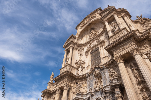 Murcia Cathedral in the square of Cardinal Belluga
