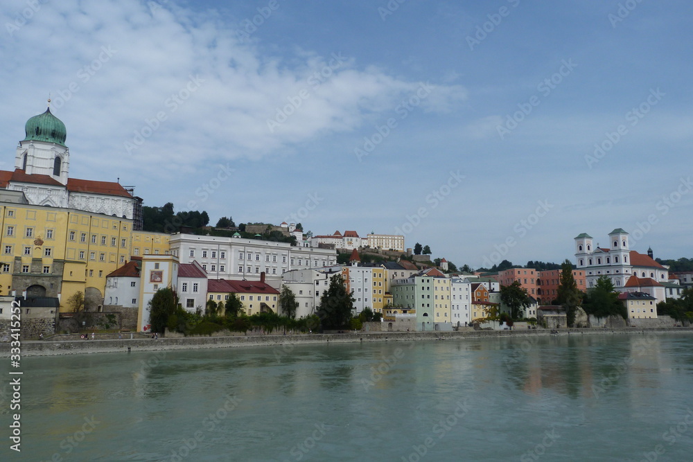 Barocke Architektur und Stadtbild Drei-Flüsse-Stadt Passau