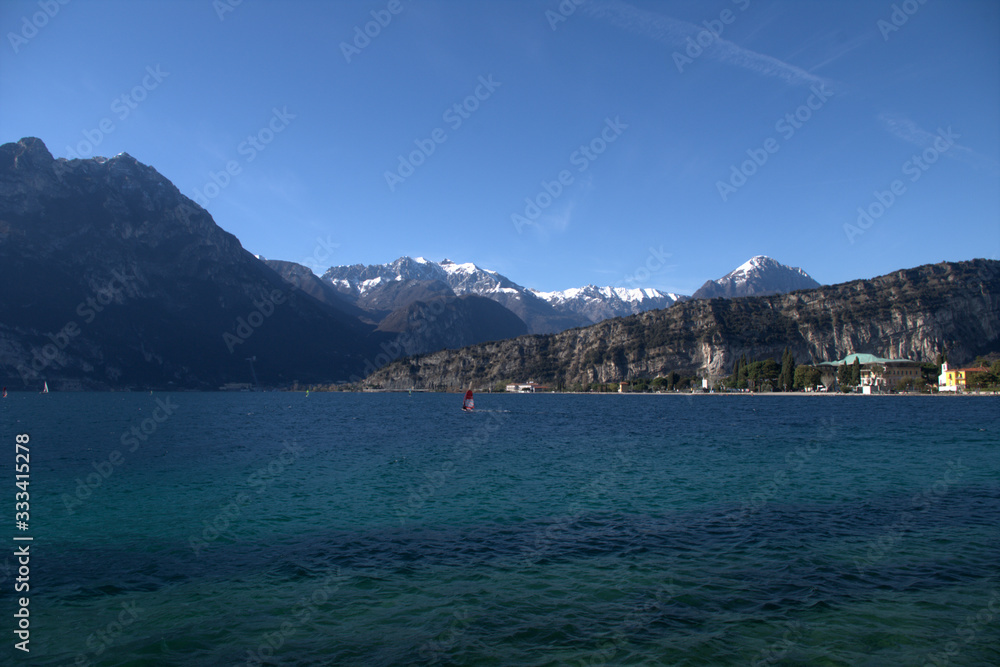 lago di Garda,mountain, sky, landscape, blue, nature, panorama, travel, coast,italy,view,