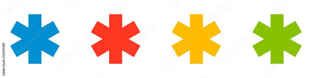Set of medical symbols. Medical vector icons. Various medical crosses.Vector illustration. Set of medical symbols. Medical vector icons. Various medical crosses.Vector illustration.