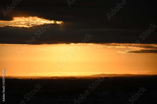 sky, clouds, sun, city, cloud, night, orange, landscape, nature, dusk, sunset © Daniel