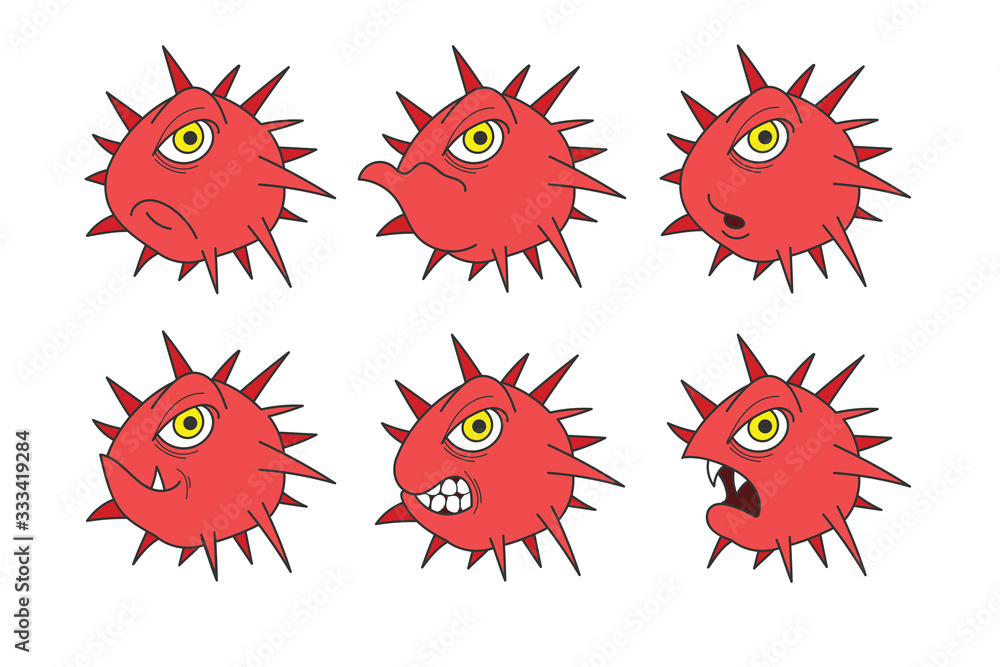 Virus rouge flat design Virus rouge flat design