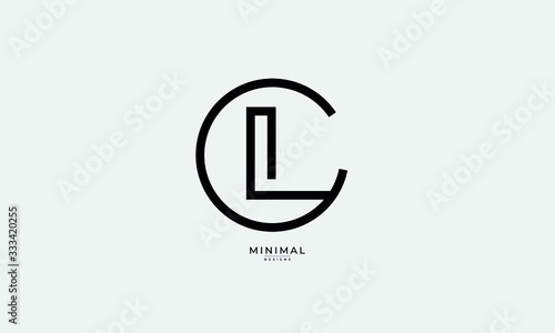 Alphabet letter icon logo CL or LC