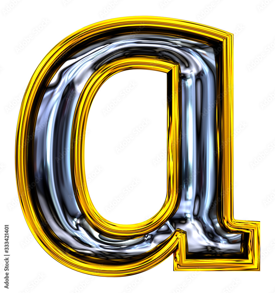 3D rendering. Lowercase Letter a. 3D rendering. Lowercase Letter a.