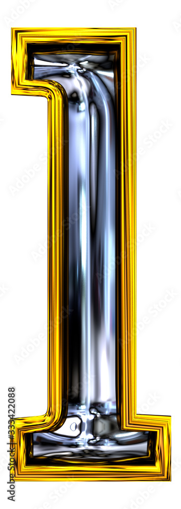 3D rendering. Lowercase Letter l. 3D rendering. Lowercase Letter l.