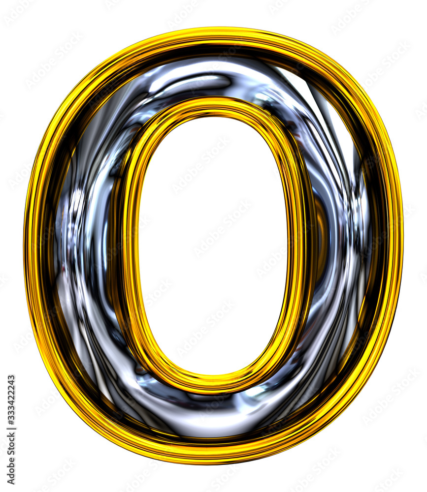 3D rendering. Lowercase Letter o. 3D rendering. Lowercase Letter o.