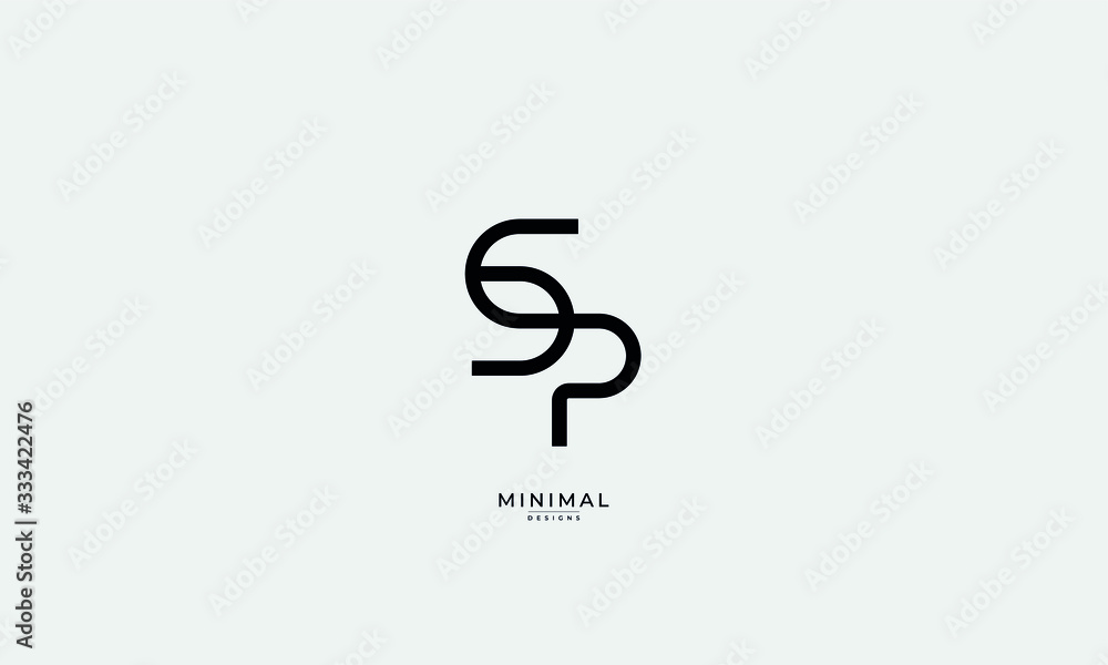 Alphabet letter icon logo SP Alphabet letter icon logo SP