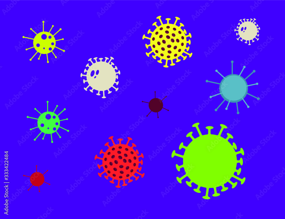 Corona virus pattern, bacterium background. Covid-19