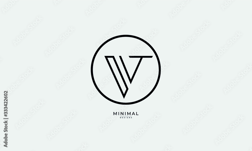 Alphabet letter icon logo VT Alphabet letter icon logo VT