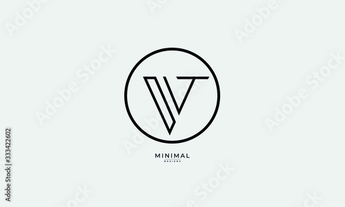 Free Download Alphabet letter icon logo VT - GFXLoad