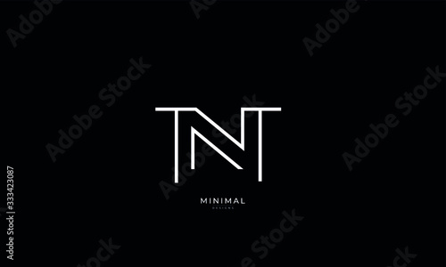 Alphabet letter icon logo TNT