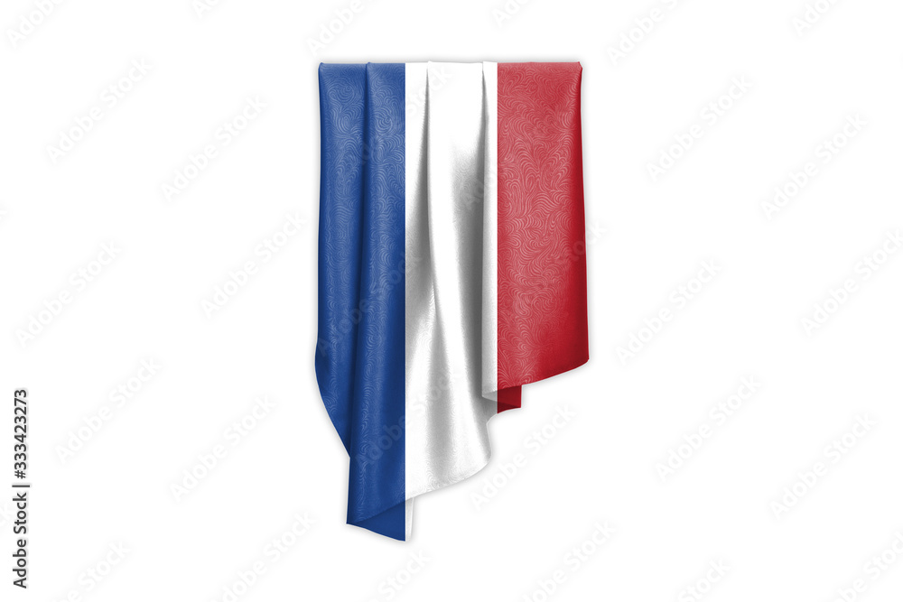 Netherlands Flag with a beautiful glossy silk texture with selection path - 3D Illustration
