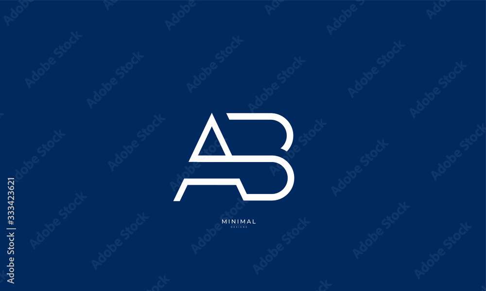 Alphabet letter icon logo AB Alphabet letter icon logo AB