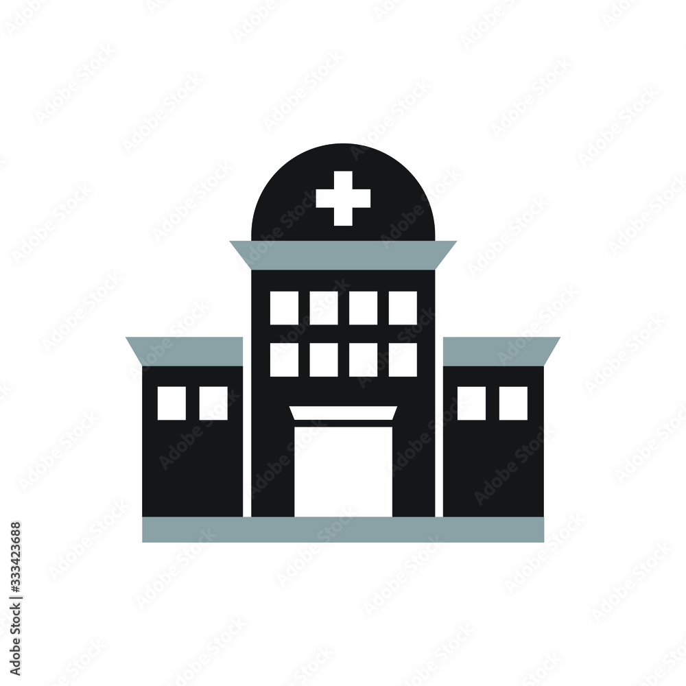 Hospital icon design isolated on white background. vector illustration Hospital icon design isolated on white background. vector illustration
