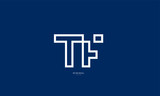 Alphabet letter icon logo TF