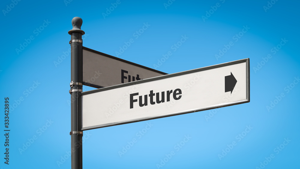Fototapeta premium Street Sign to Future