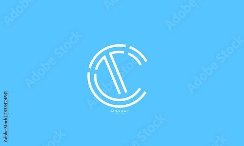 Alphabet letter icon logo TC