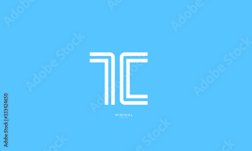 Alphabet letter icon logo TC
