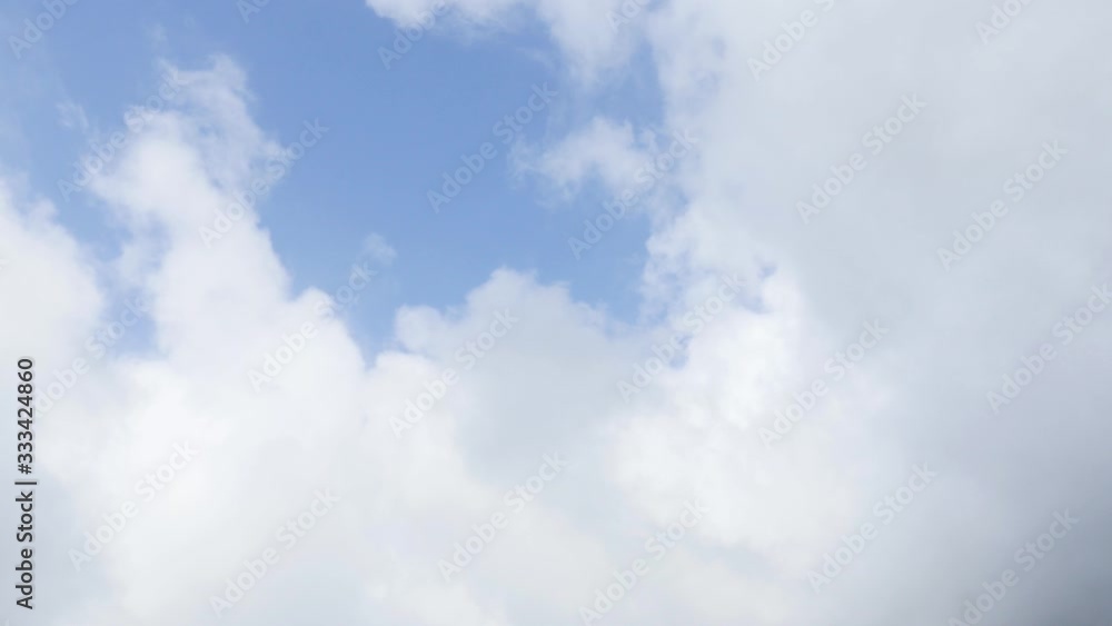 A Timelapse of Fast moving clouds turning sky from Blue to White A Timelapse of Fast moving clouds turning sky from Blue to White