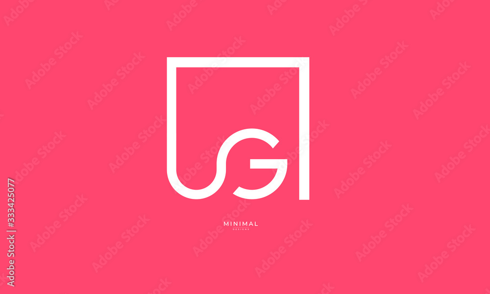Alphabet letter icon logo UG Alphabet letter icon logo UG