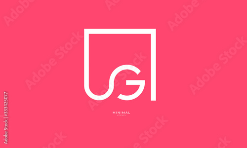 Alphabet letter icon logo UG