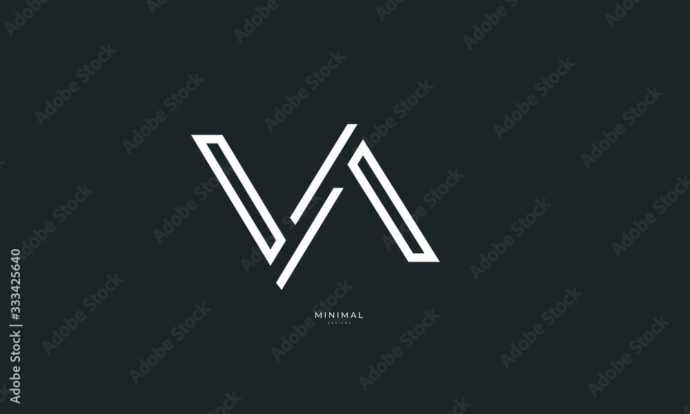 Alphabet letter icon logo VA Alphabet letter icon logo VA