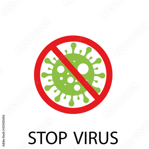 Stop the virus. Stop coronavirus. Crown virus icons. Separate on a white background. pandemic flu virus of the corona virion. Vector