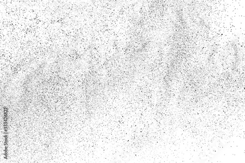 Black grainy texture isolated on white background. Dust overlay. Dark noise granules. Digitally generated image. Vector design elements. Illustration, Eps 10.