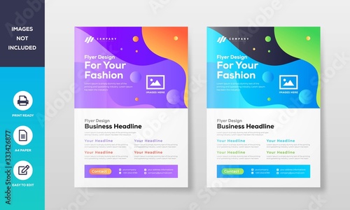 Creative and Colorful business flyer design template