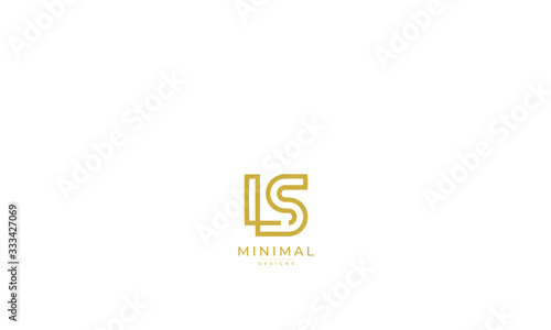 Alphabet letter icon logo LS