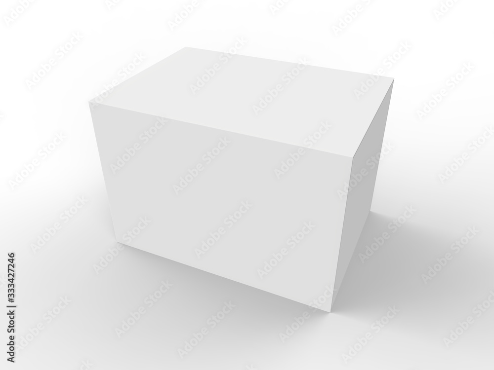 White Blank Product Package Box. Realistic 3D Mock up design. Container, Packaging Template on white background. White Blank Product Package Box. Realistic 3D Mock up design. Container, Packaging Template on white background.